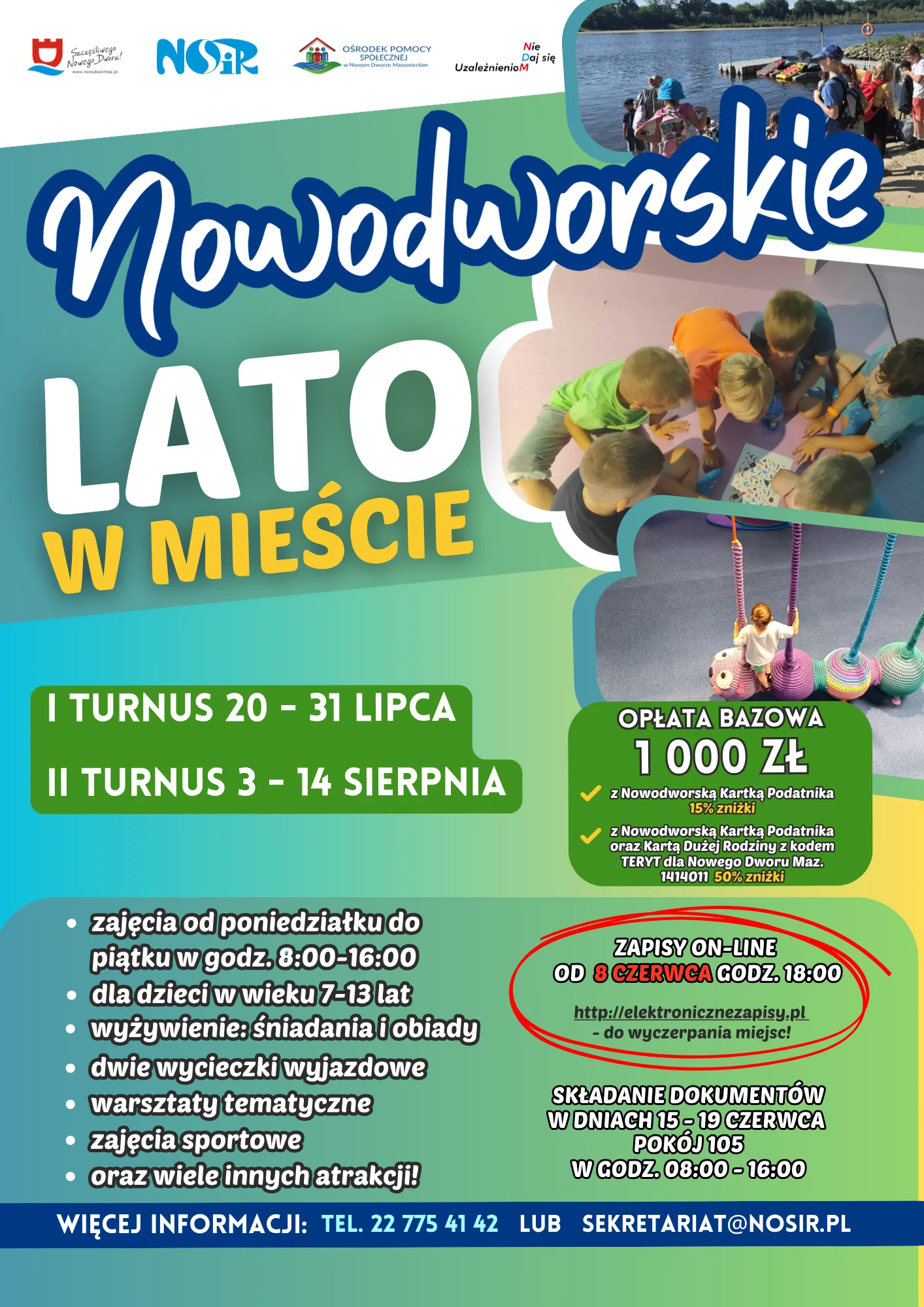 Zdjęcie główne: Nowodworskie Lato w Mieście 2026 – II turnus (3–14 sierpnia 2026 r.)